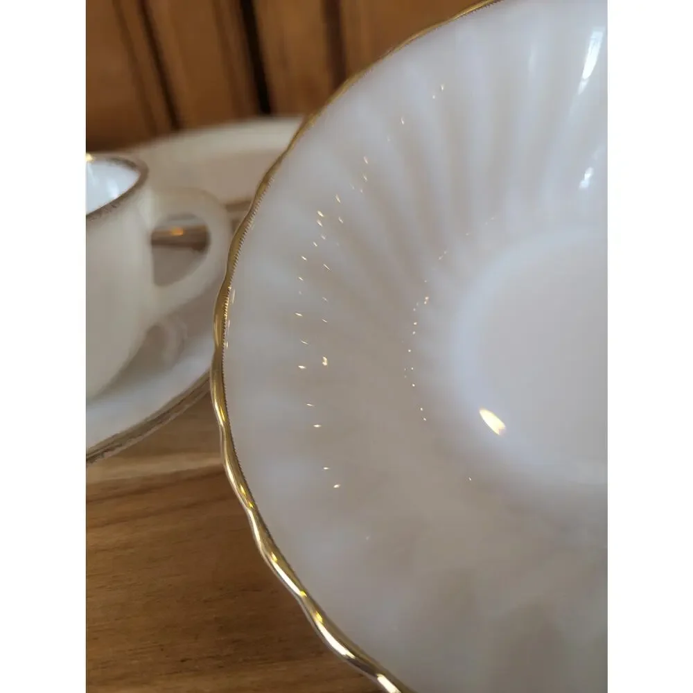 Vintage Lenox Ivory Fine China Gold Trim Set 12 Piece Service for 4 Dinnerware